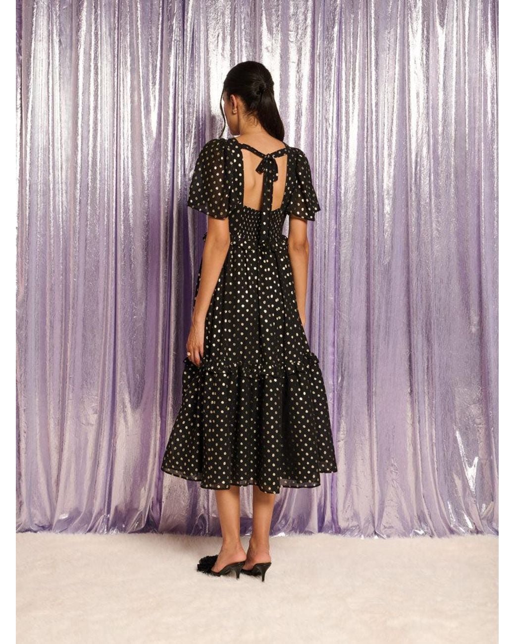 Sister Jane Purple Joan Spot Midi Dress