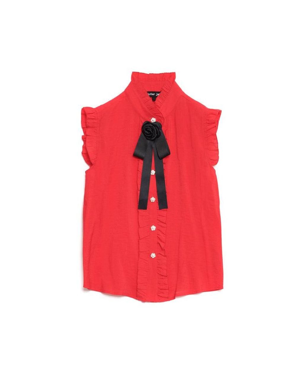 Sister Jane Red Passion Sleeveless Blouse