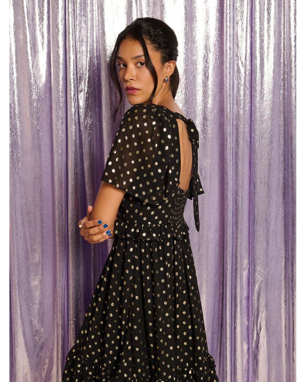 Sister Jane Purple Joan Spot Midi Dress