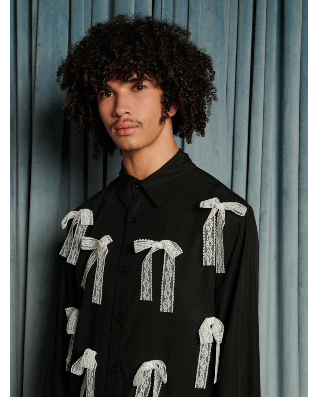 Sister Jane Gray Gibson Lace Bow Shirt