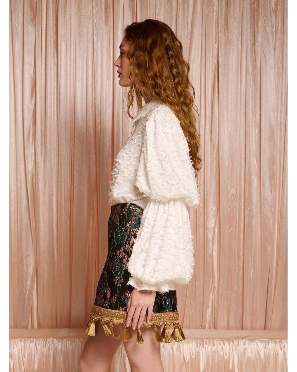 Sister Jane Brown Dream Starlet Textured Blouse