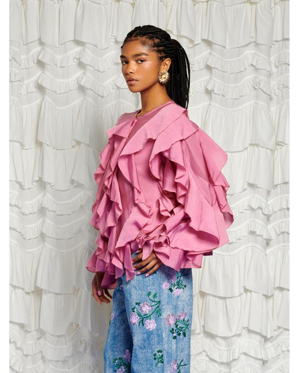 Sister Jane Pink Dream Rosa Ruffle Blouse