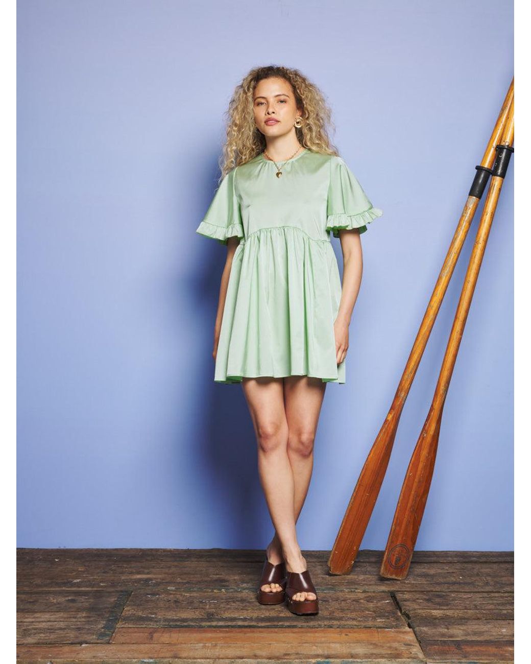 Sister Jane Blue Evergreens Mini Dress