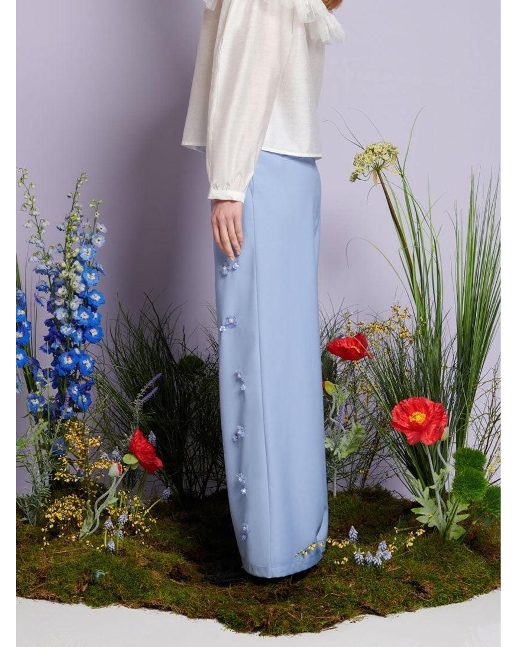 Sister Jane Blue Dream Cornflower Embellished Trousers