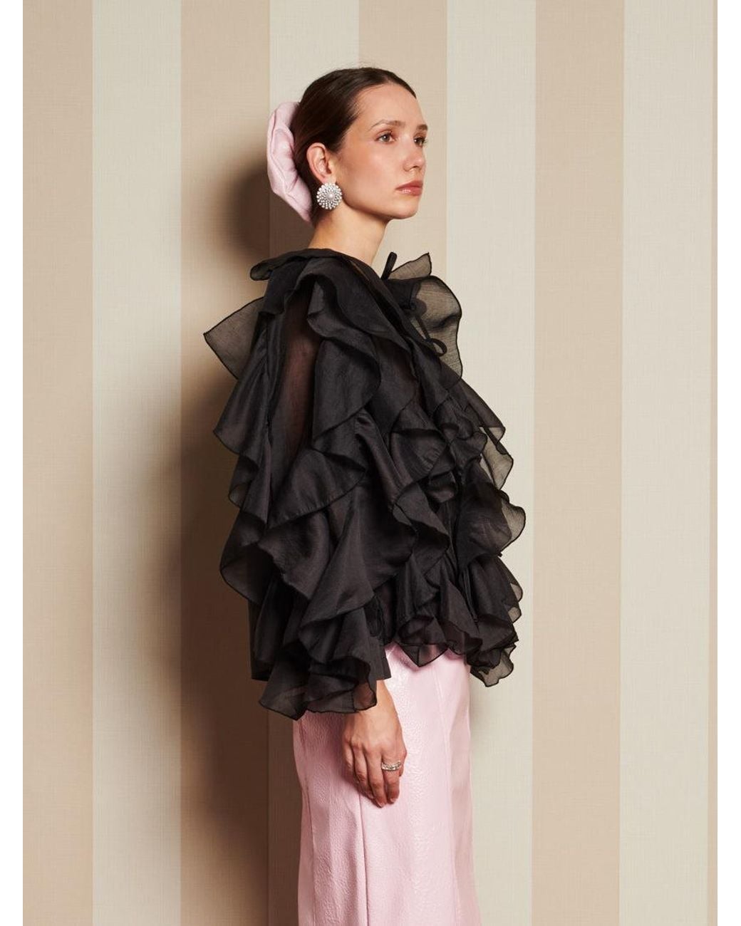 Sister Jane Black Dream Romance Ties Blouse