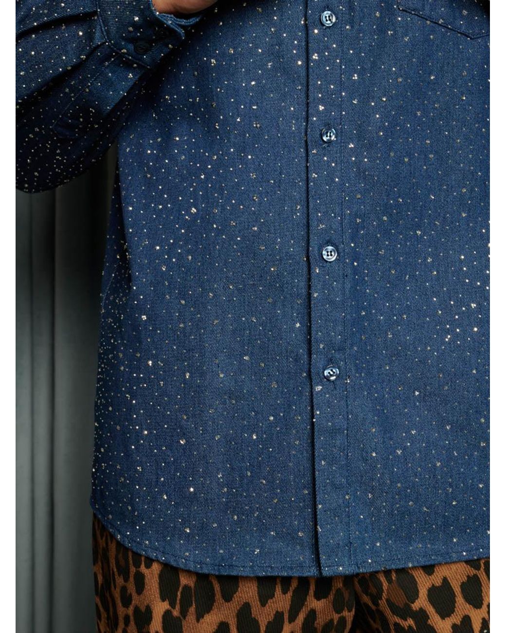 Sister Jane Blue Daze Embellished Denim Shirt