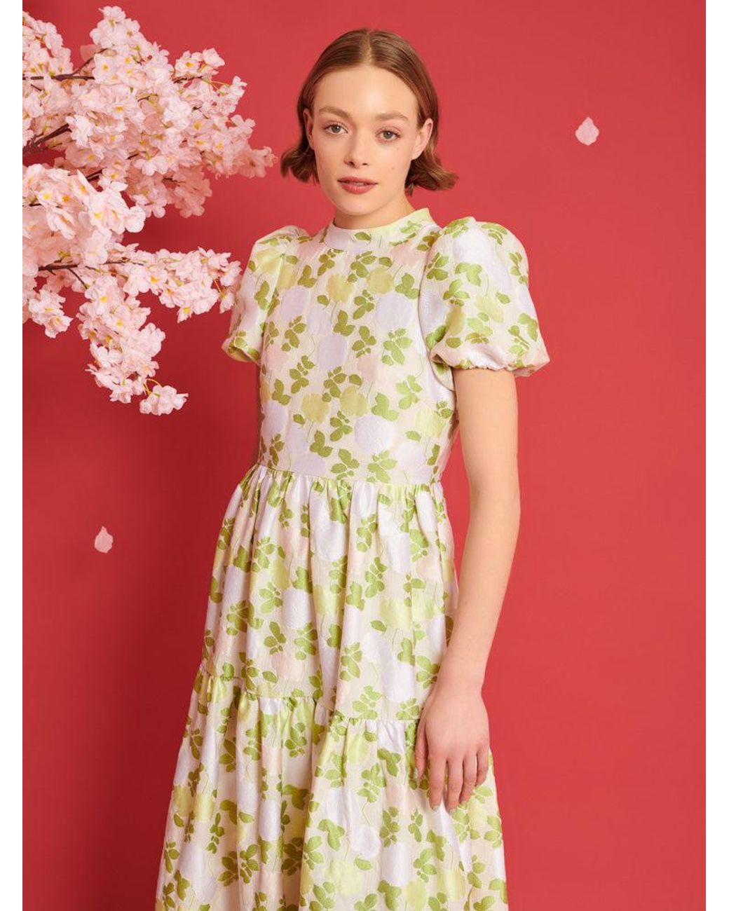 Sister Jane Red Dream Picnic Jacquard Maxi Dress