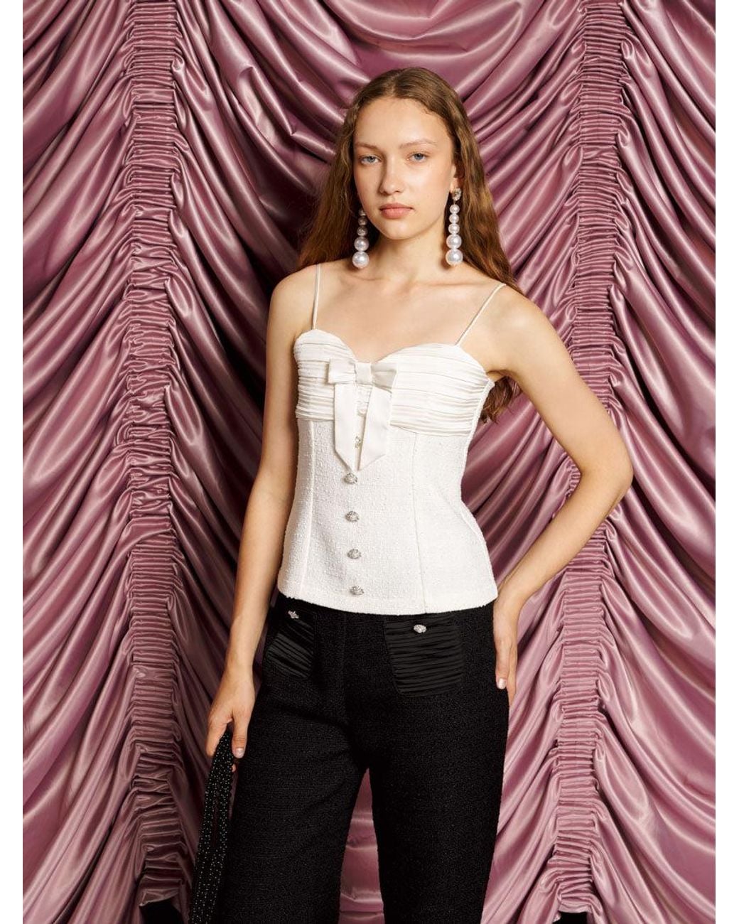 Sister Jane Red Dream Showgirls Tweed Top
