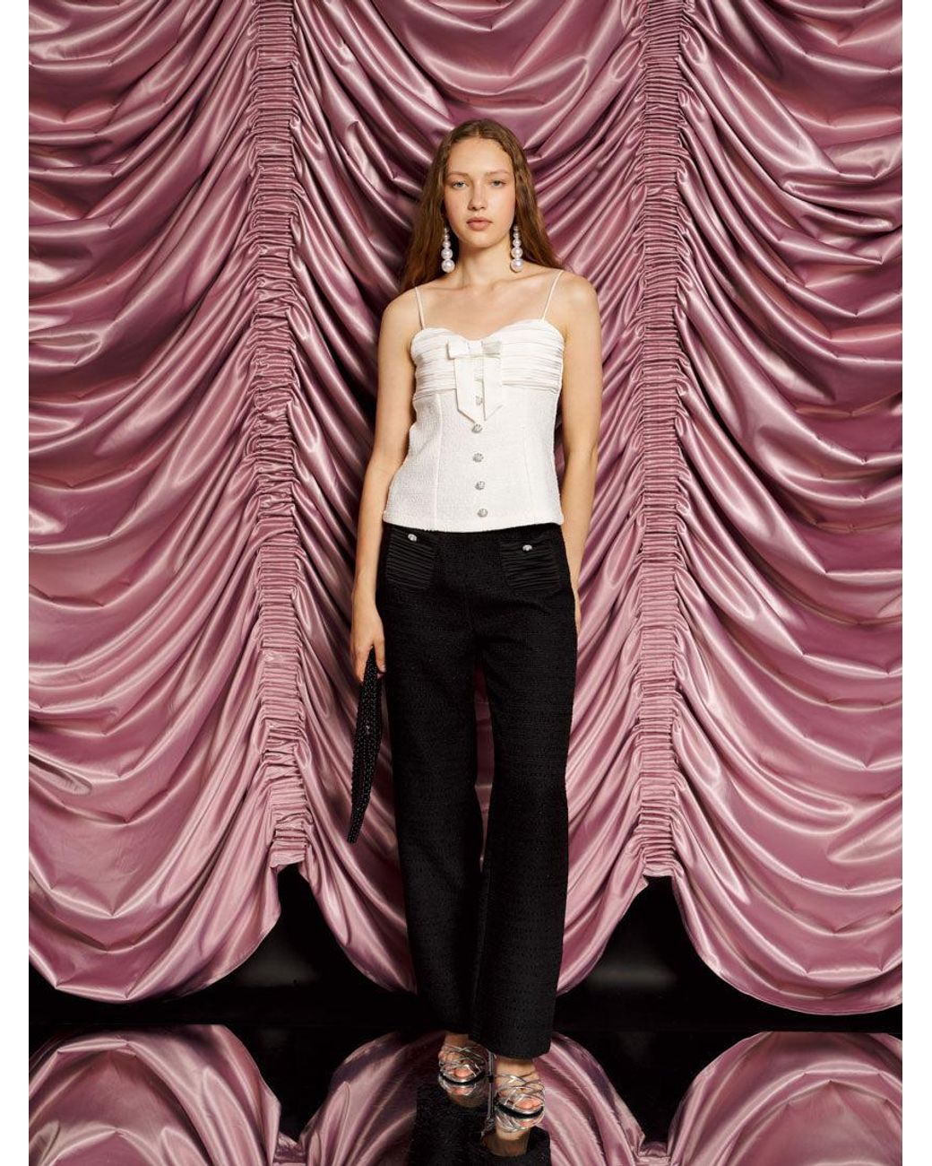 Sister Jane Red Dream Showgirls Tweed Top