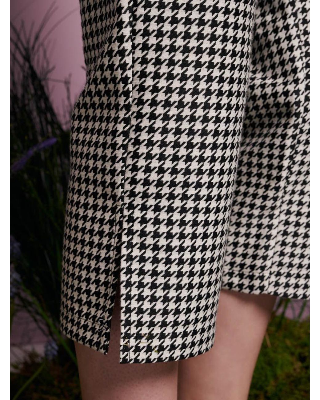 Sister Jane Gray Petal Houndstooth Capri Trousers