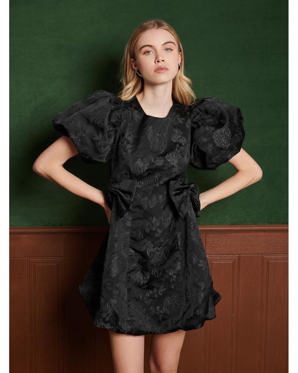 英国発 Sister Jane シスタージェーン Birch Bow Mini Dress Sister Jane Birch Bow Mini Dress in Green | Lyst