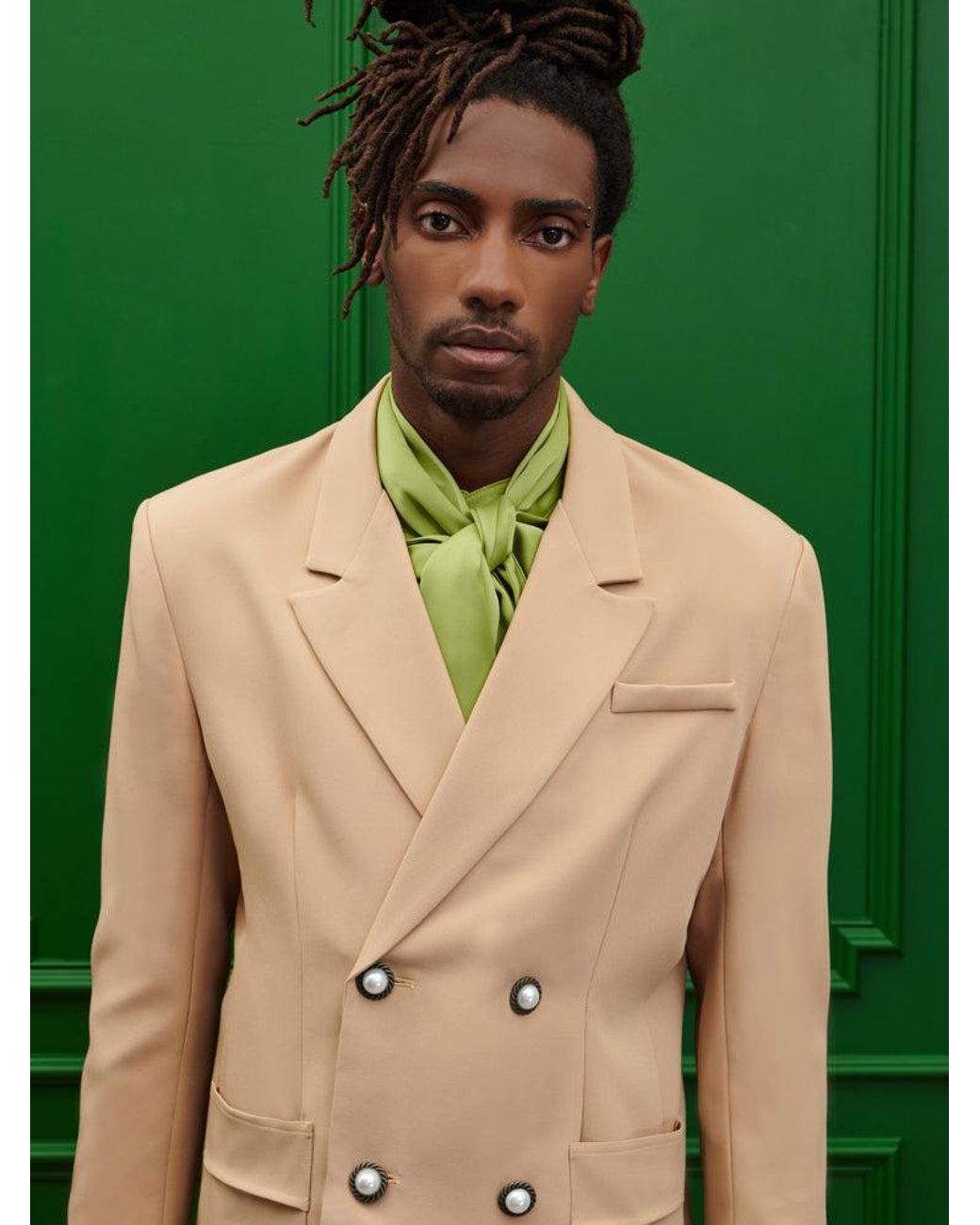 Sister Jane Green Harlow Crepe Double Breasted Blazer
