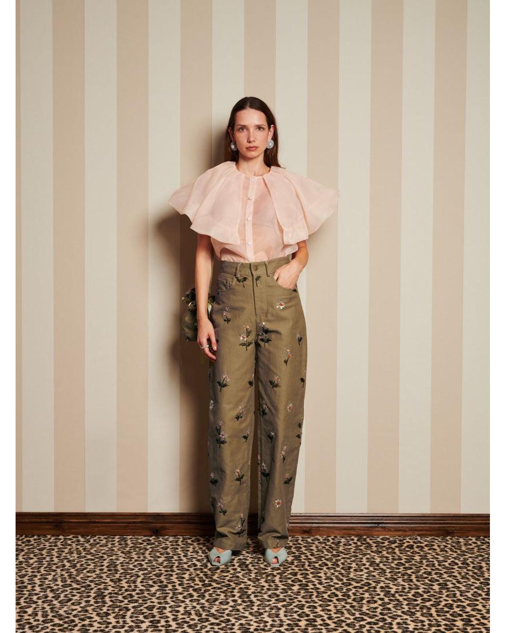 Sister Jane Natural Dream Chateau Flower Embellished Jeans