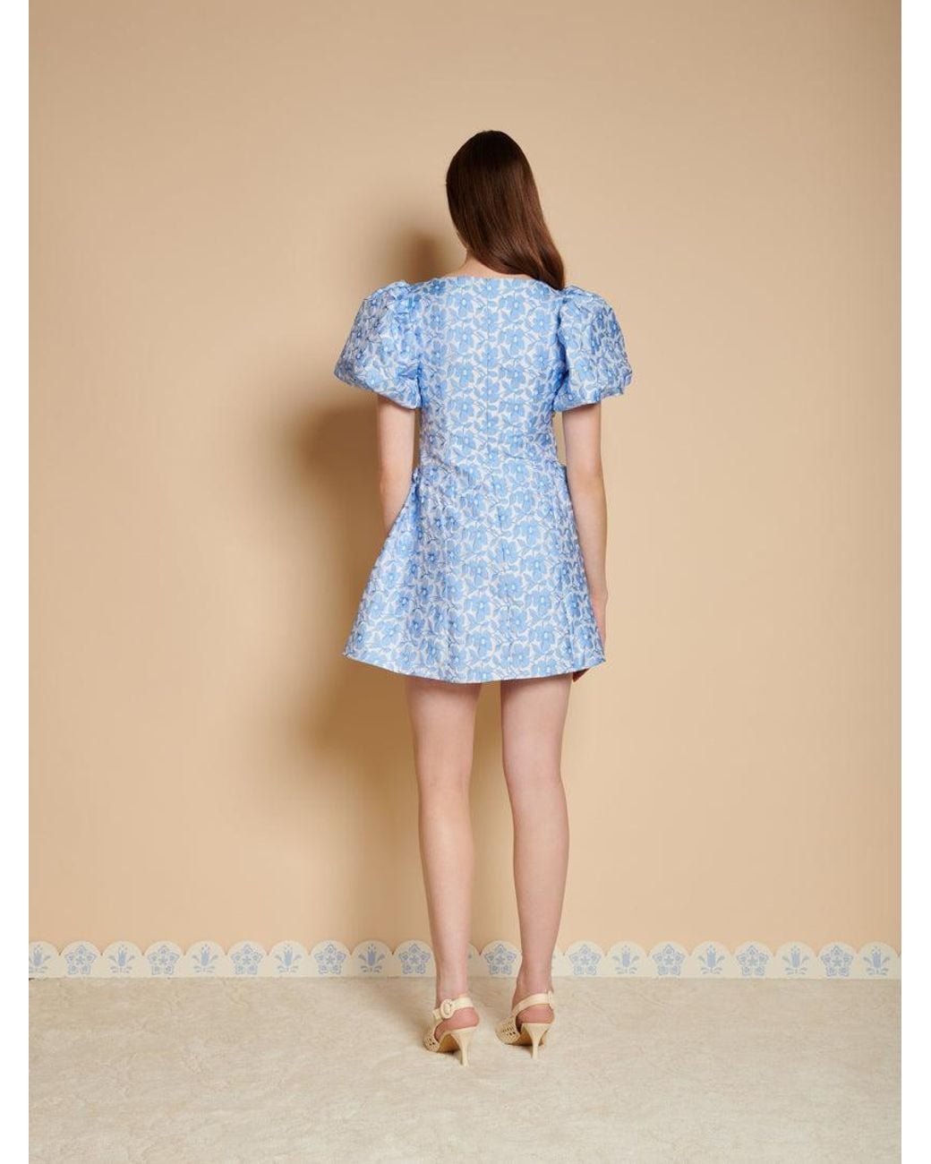Sister Jane Blue Bilberry Jacquard Mini Dress