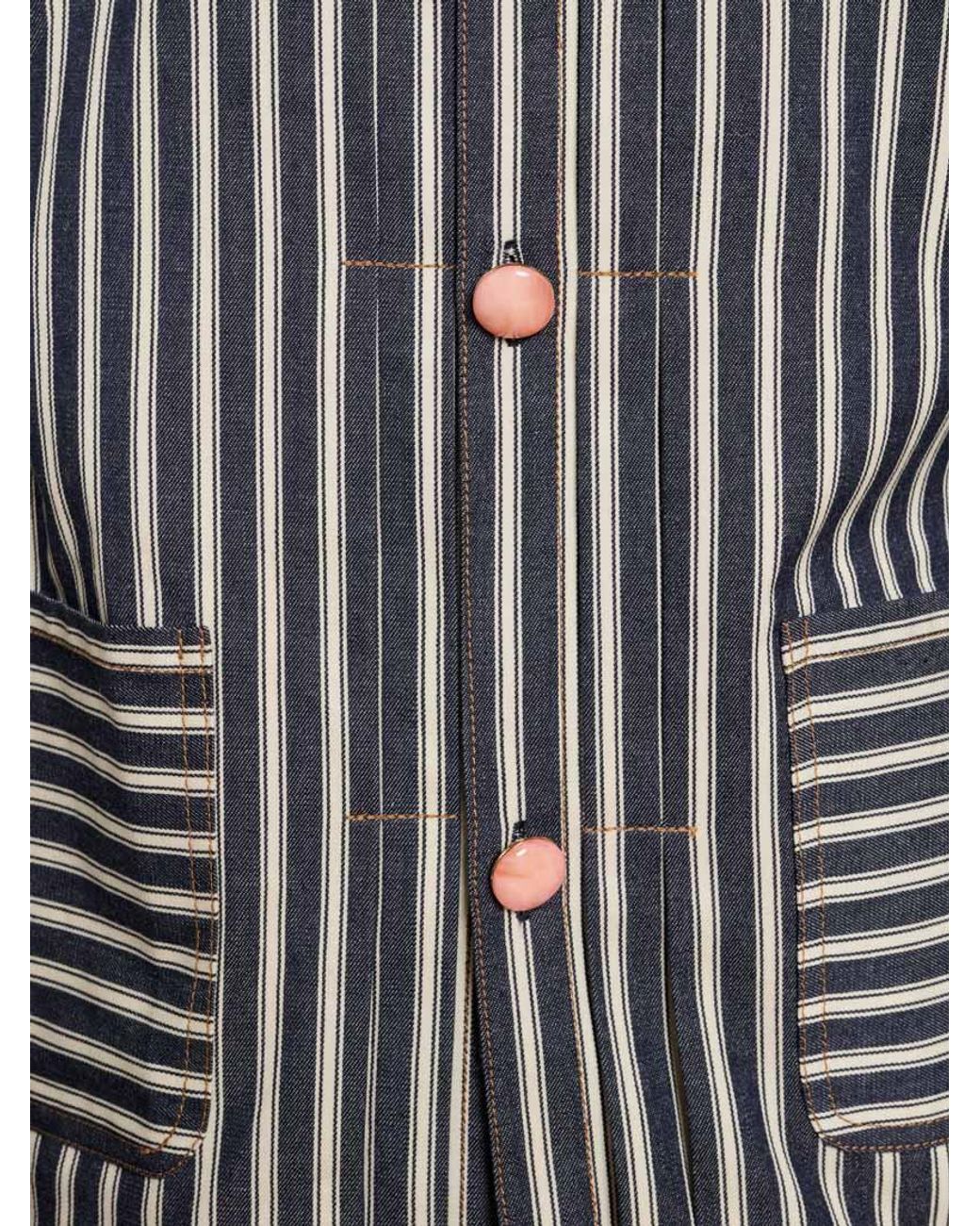 Sister Jane Blue Luis Striped Lightweight Jacket