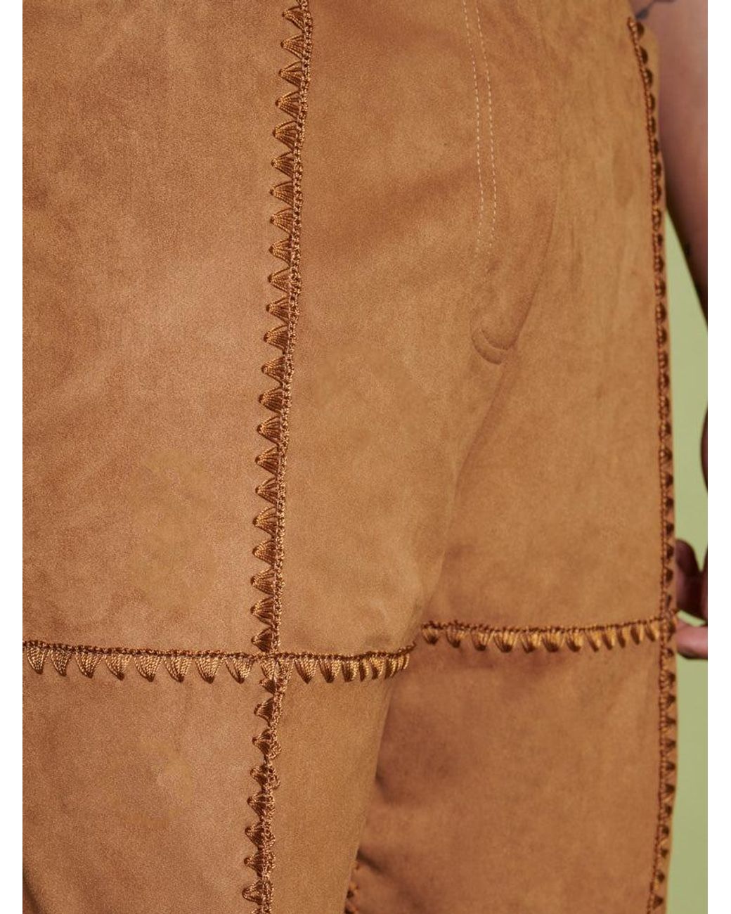 Sister Jane Green Clay Patchwork Trousers