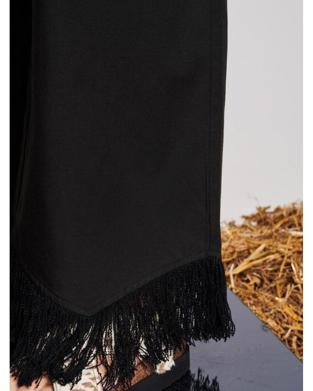 Sister Jane Black Ghospell Georgie Fringe Trousers