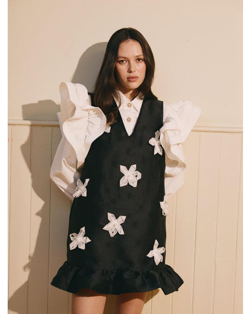 Sister Jane Glow Flora Mini Dress in Black | Lyst UK