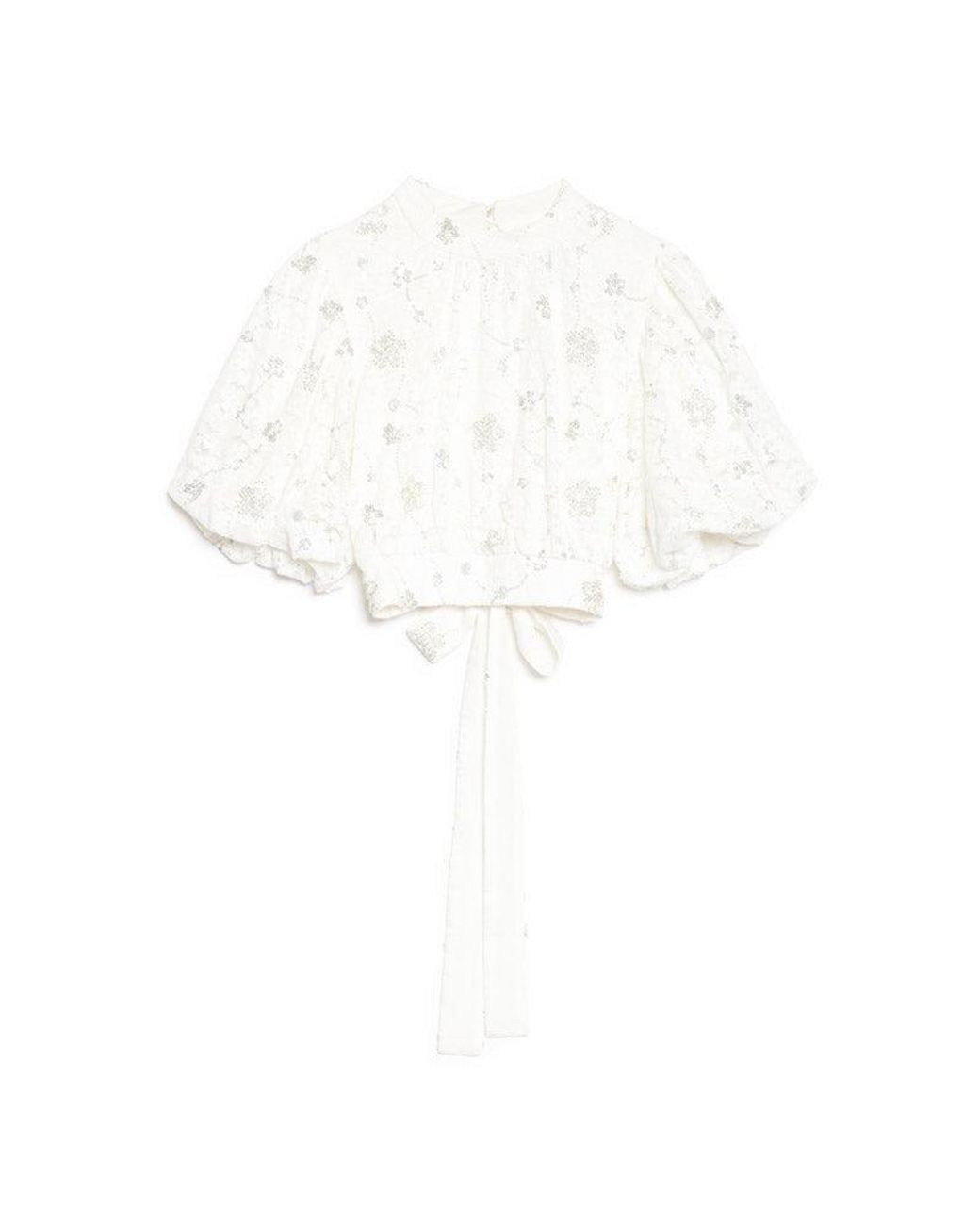 Sister Jane Natural Dream Jardin Sequin Lace Top