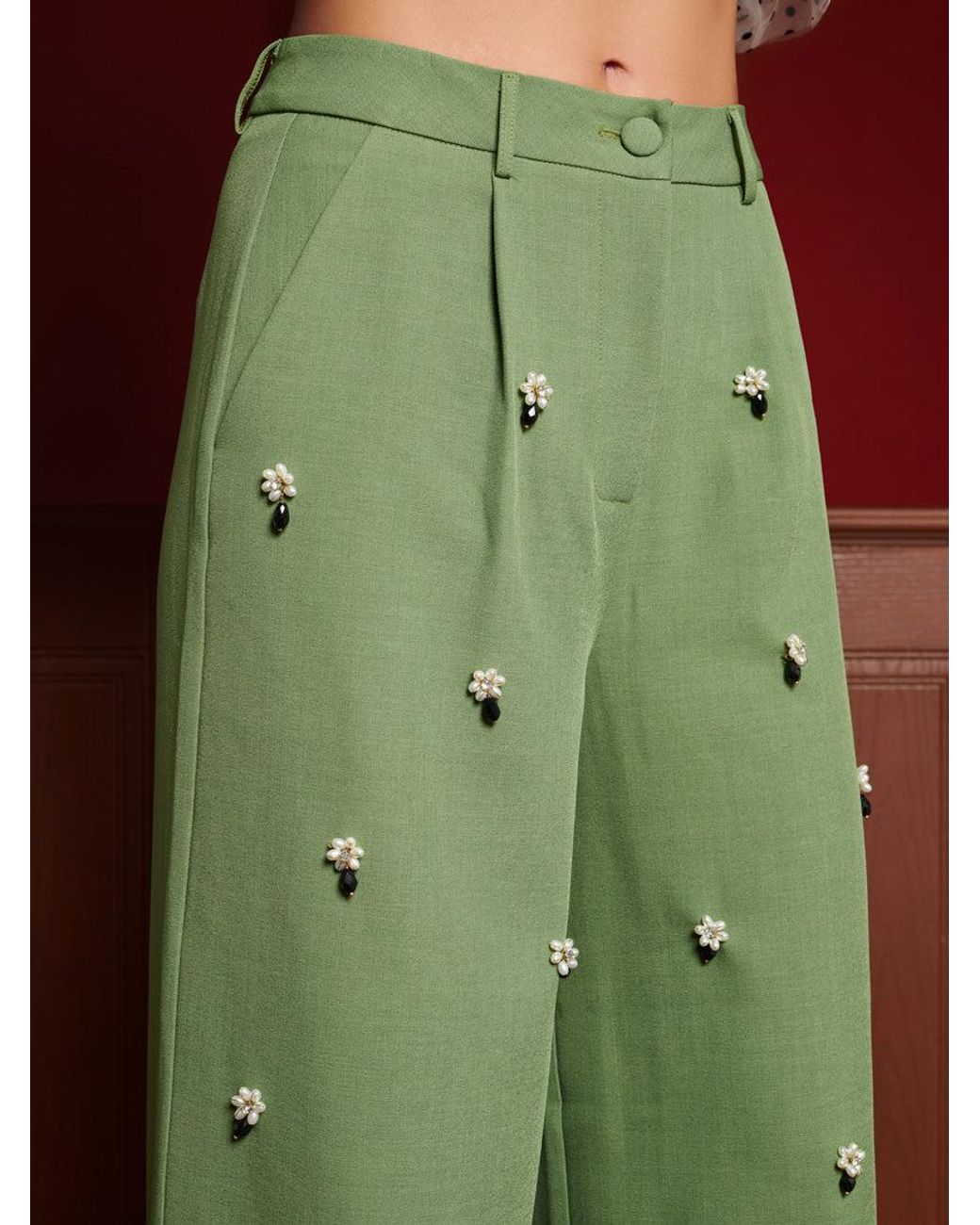 Sister Jane Green Dream Formosa Embellished Trousers