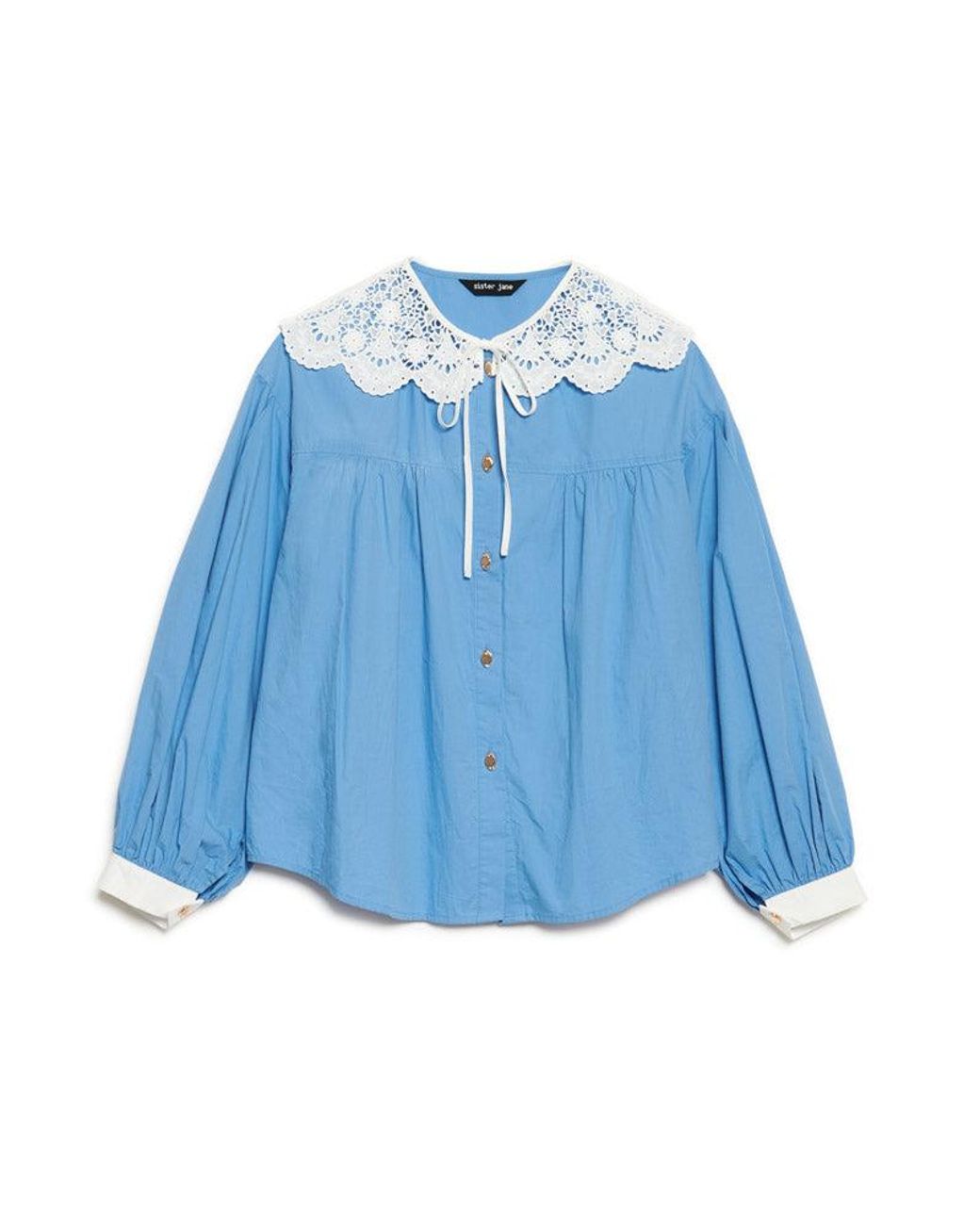 Sister Jane Red Azurite Collar Blouse