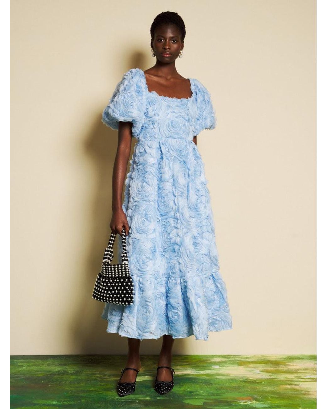 Sister Jane Blue Dream Dewdrop Tulle Maxi Dress