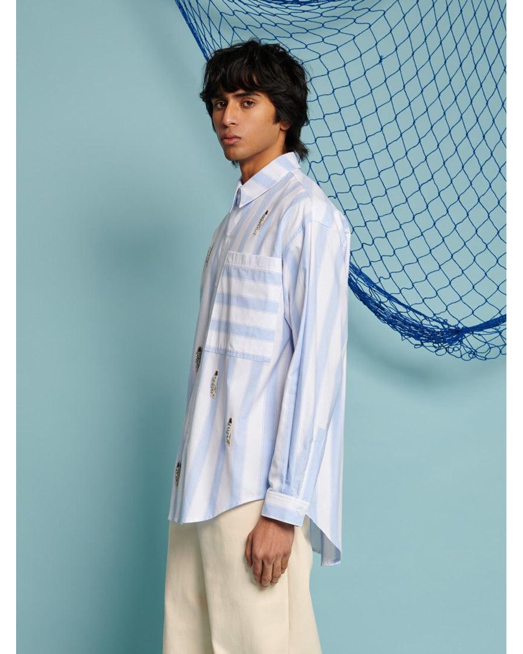 Sister Jane Blue Fisher Stripe Shirt