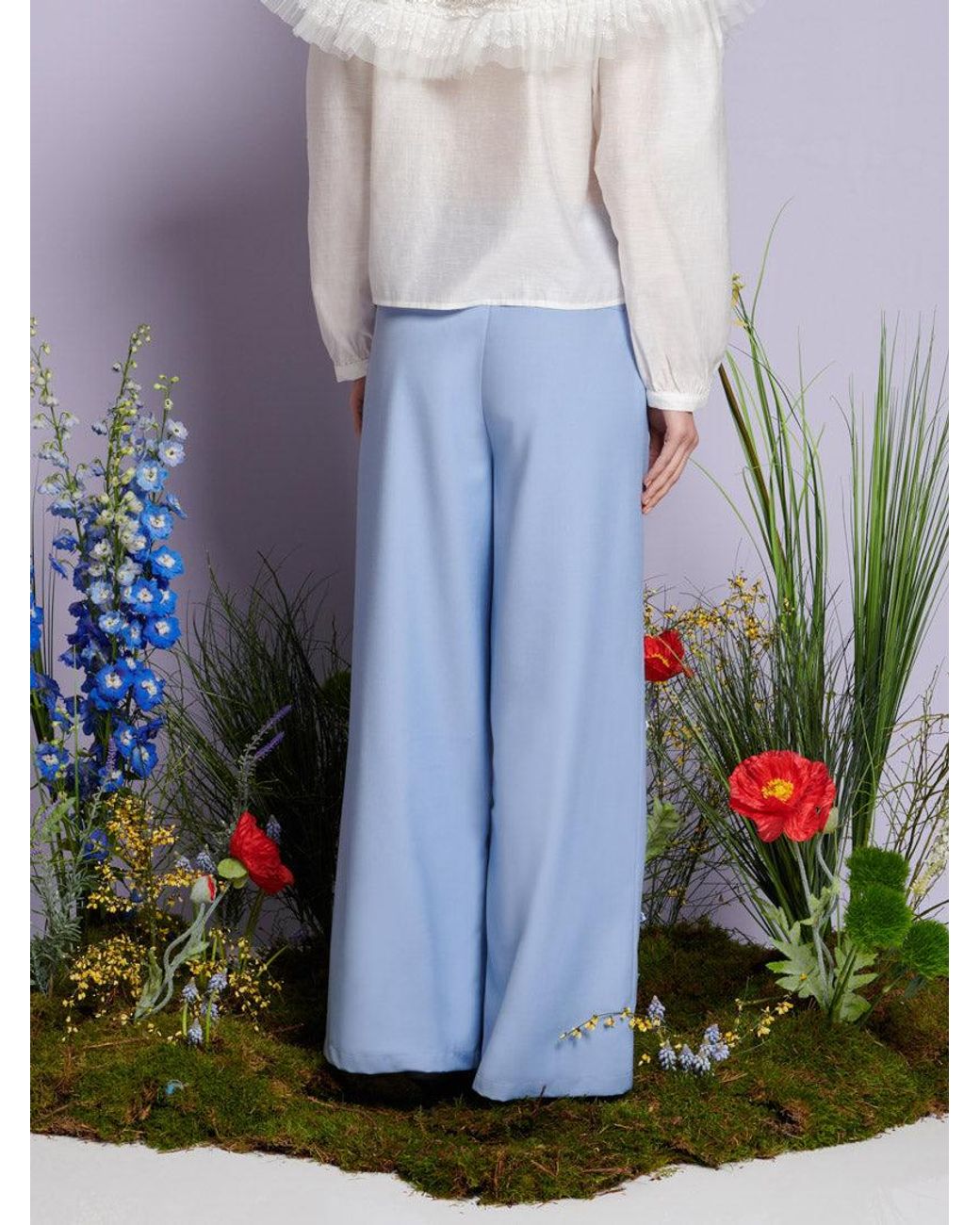Sister Jane Blue Dream Cornflower Embellished Trousers