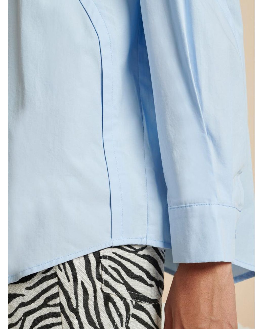 Sister Jane Blue Ghospell Nico Curved Seam Shirt
