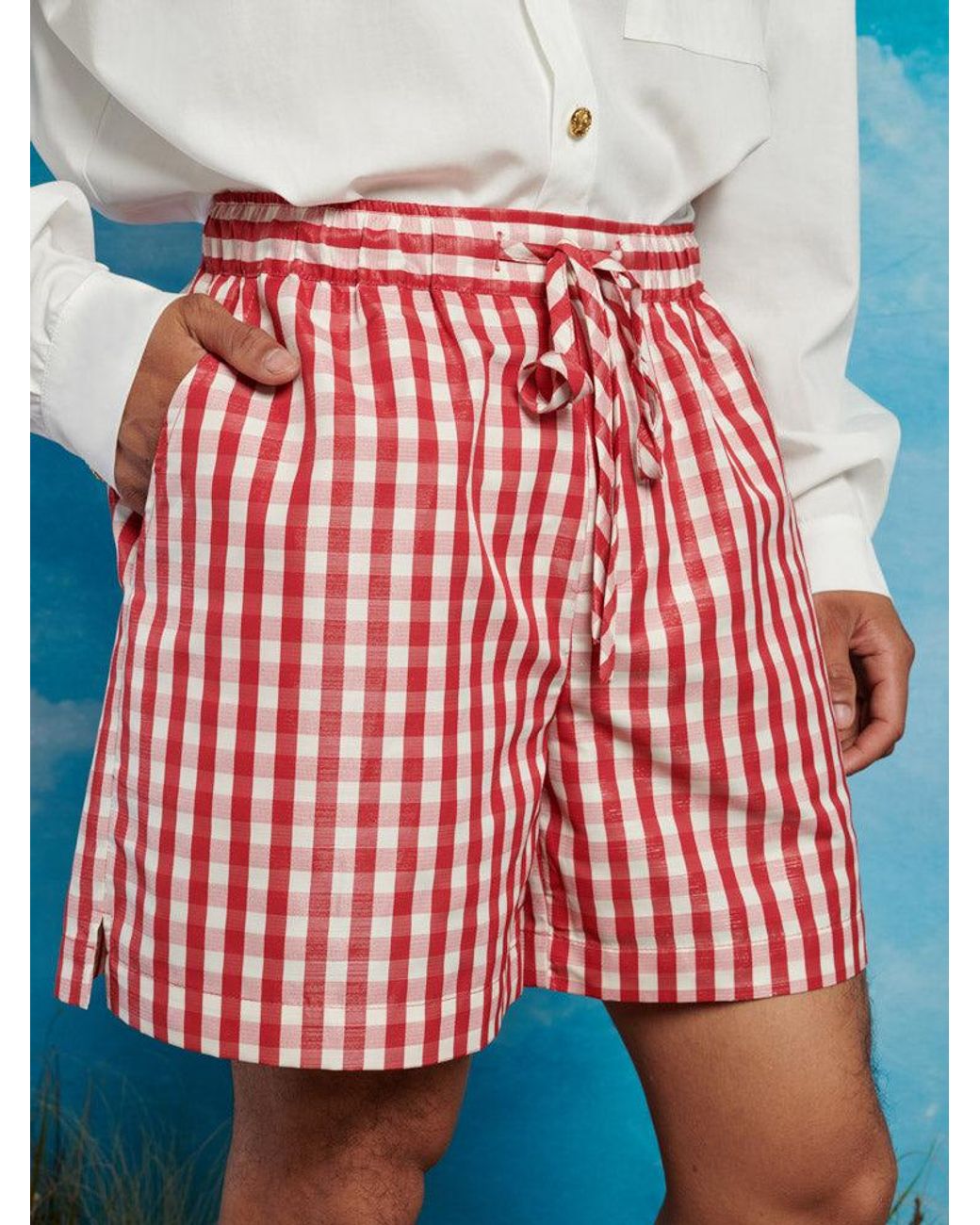 Sister Jane Blue Stables Gingham Shorts