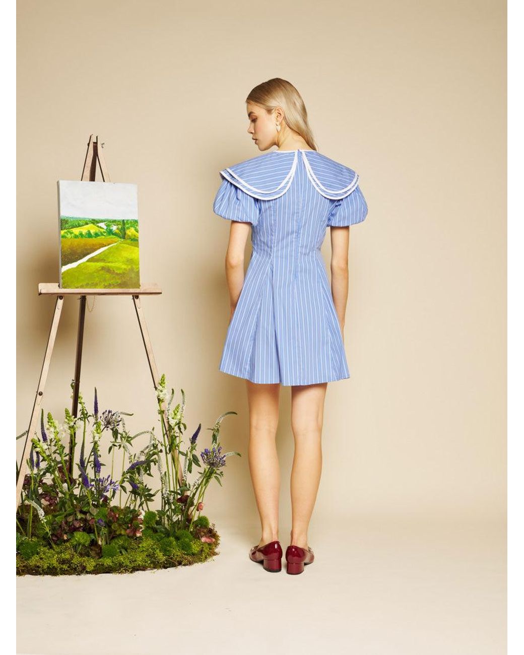 Sister Jane Blue Tulip Stripe Mini Dress