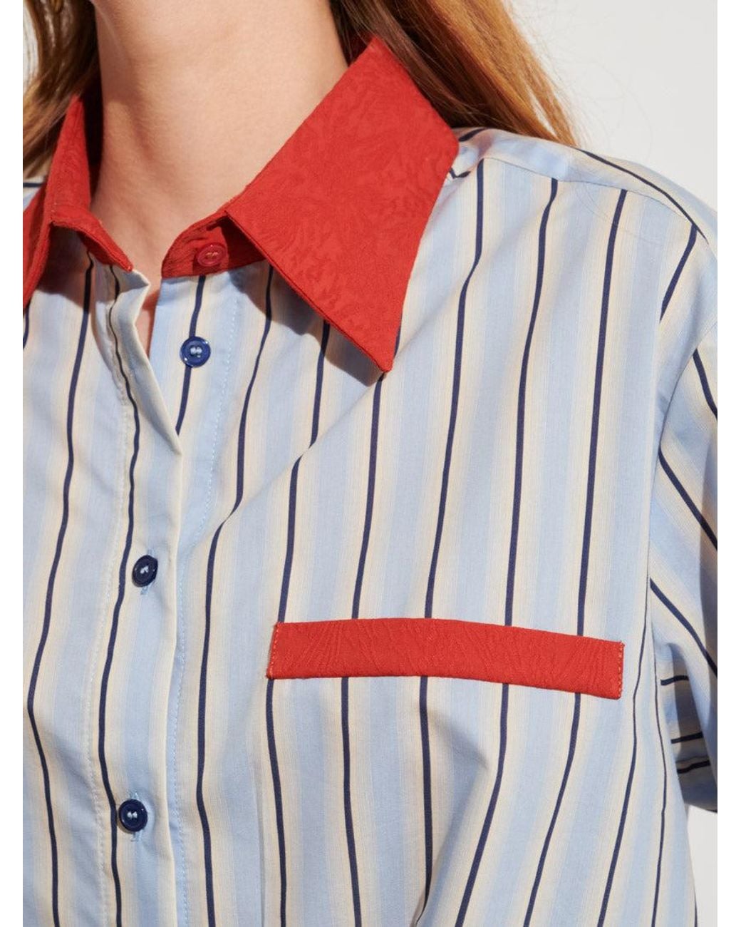 Sister Jane White Ghospell Delta Stripe Shirt