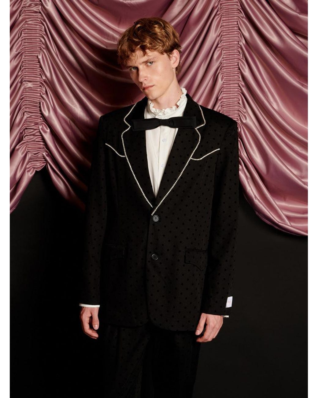 Sister Jane Black Frankie Polka Dot Single Breasted Blazer