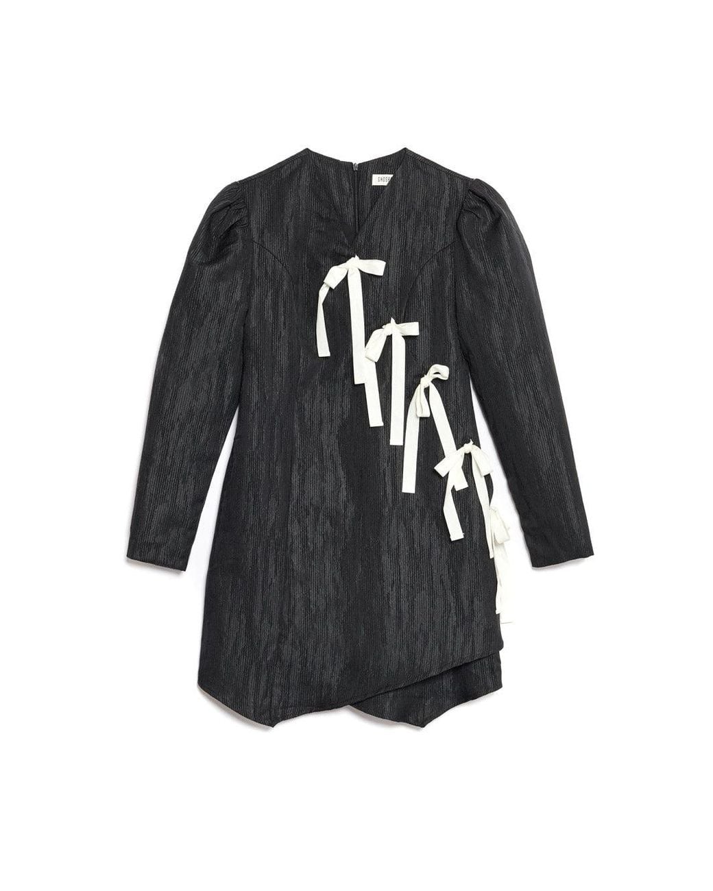 Sister Jane Black Ghospell Dulcie Wrap Mini Dress