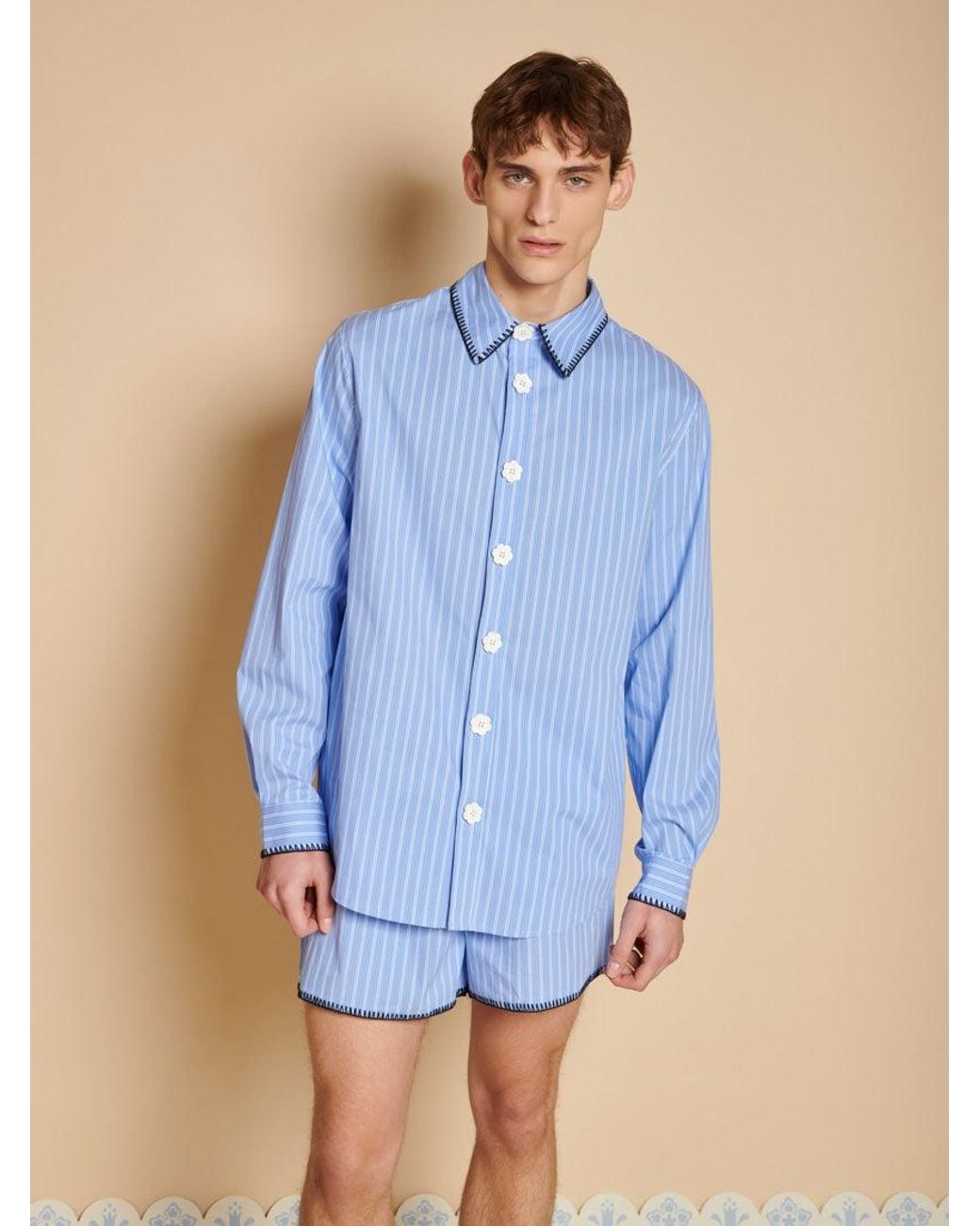 Sister Jane Blue Isak Stripe Shirt
