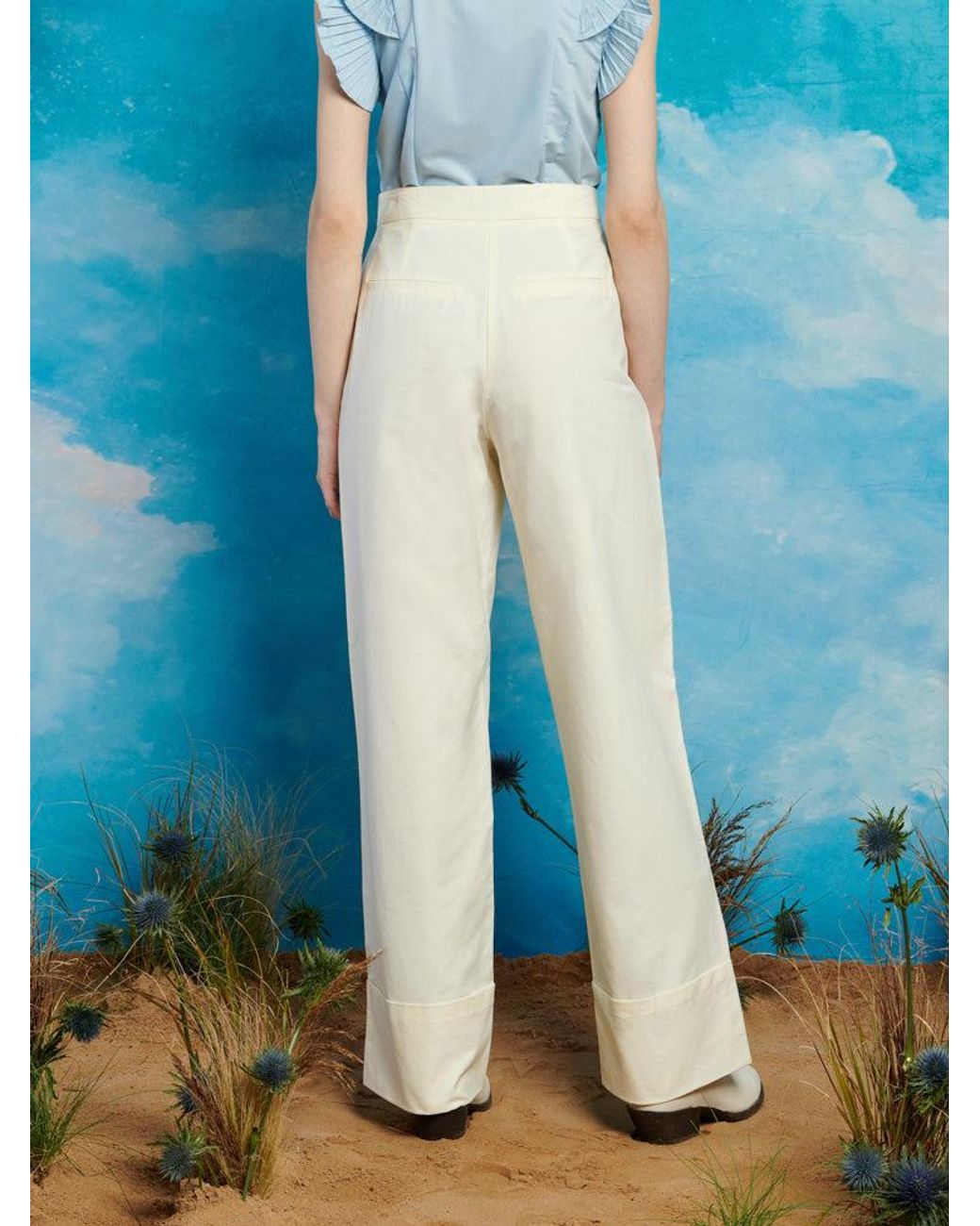 Sister Jane Blue Lucky Embroidered Trousers