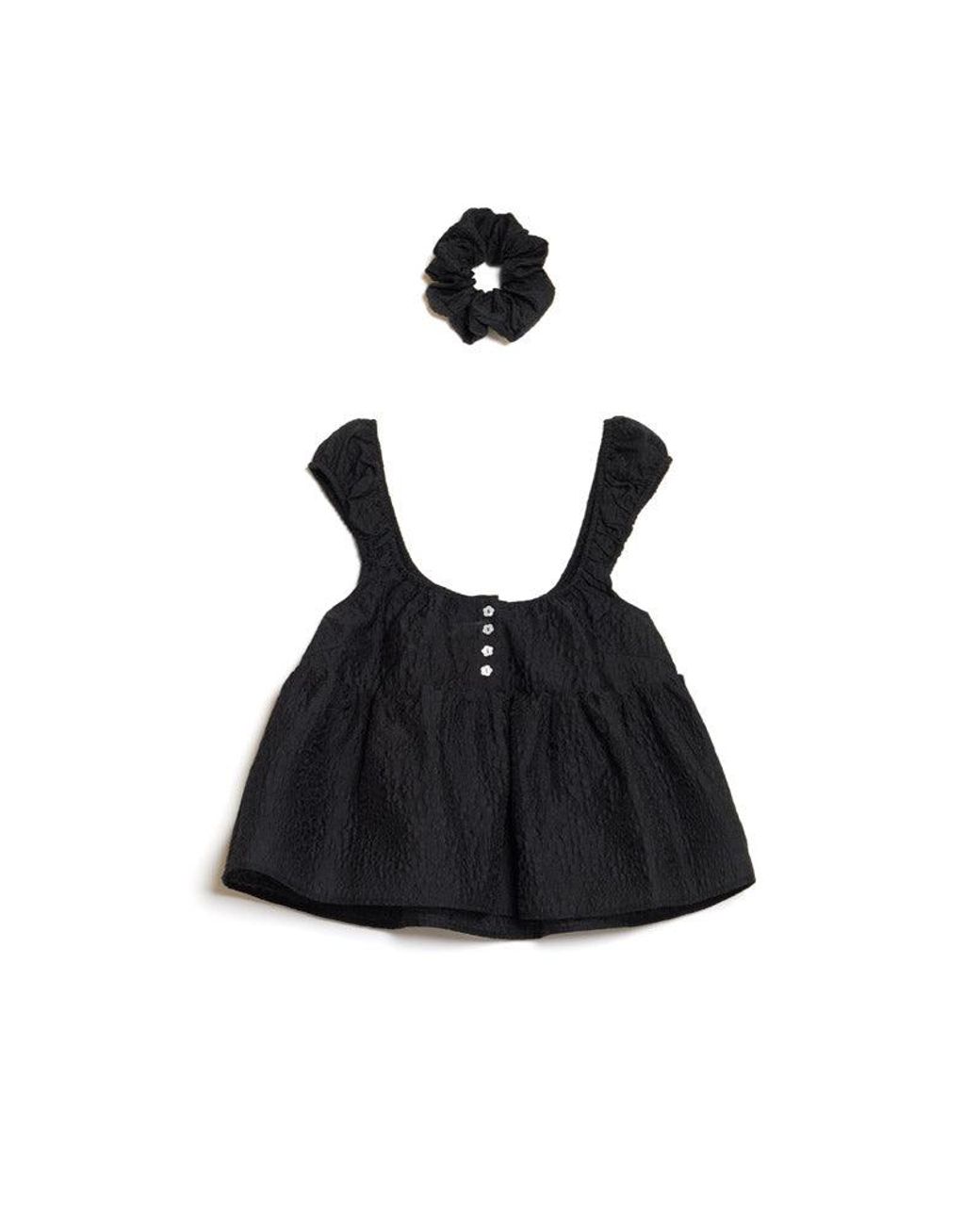 Sister Jane Black Elin Top And Scrunchie