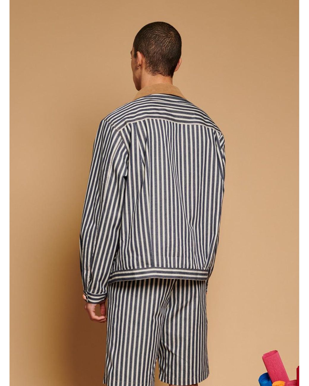Sister Jane Blue Luis Striped Lightweight Jacket