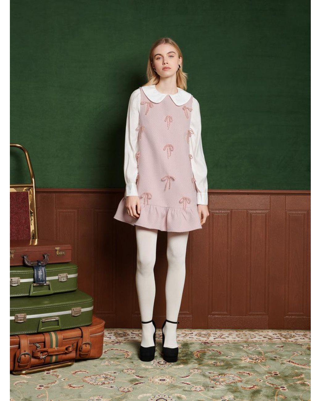 Sister Jane Green Alpine Bow Mini Dress