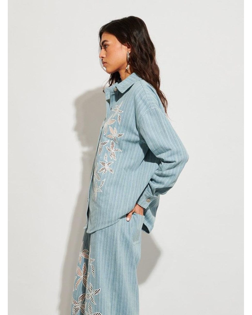 Sister Jane Blue Ghospell Rox Denim Shirt