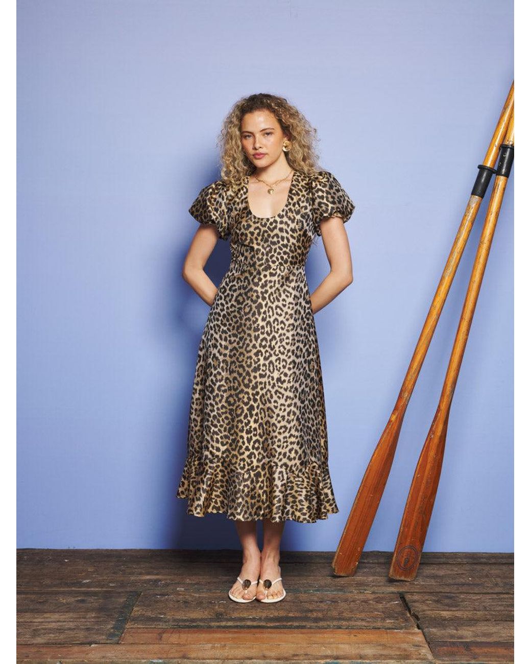 Sister Jane Blue Brooke Jacquard Midi Dress