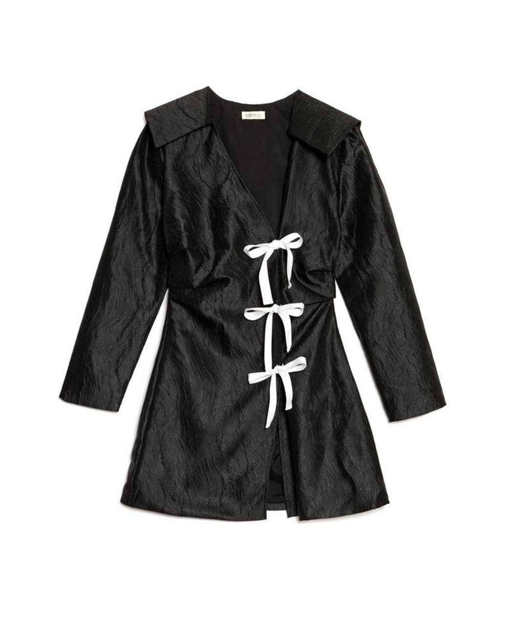 Sister Jane Black Ghospell Julie Wrap Mini Dress