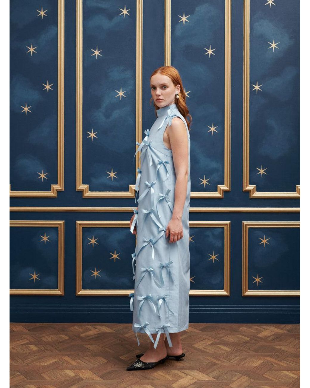 英国発Sister Jane】Ribbons bow-embellished taffeta dress