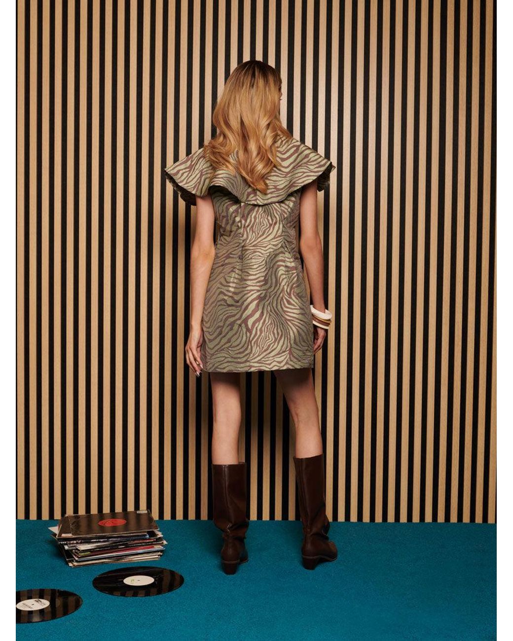 Sister Jane Brown Ghospell Claudia Zebra Mini Dress