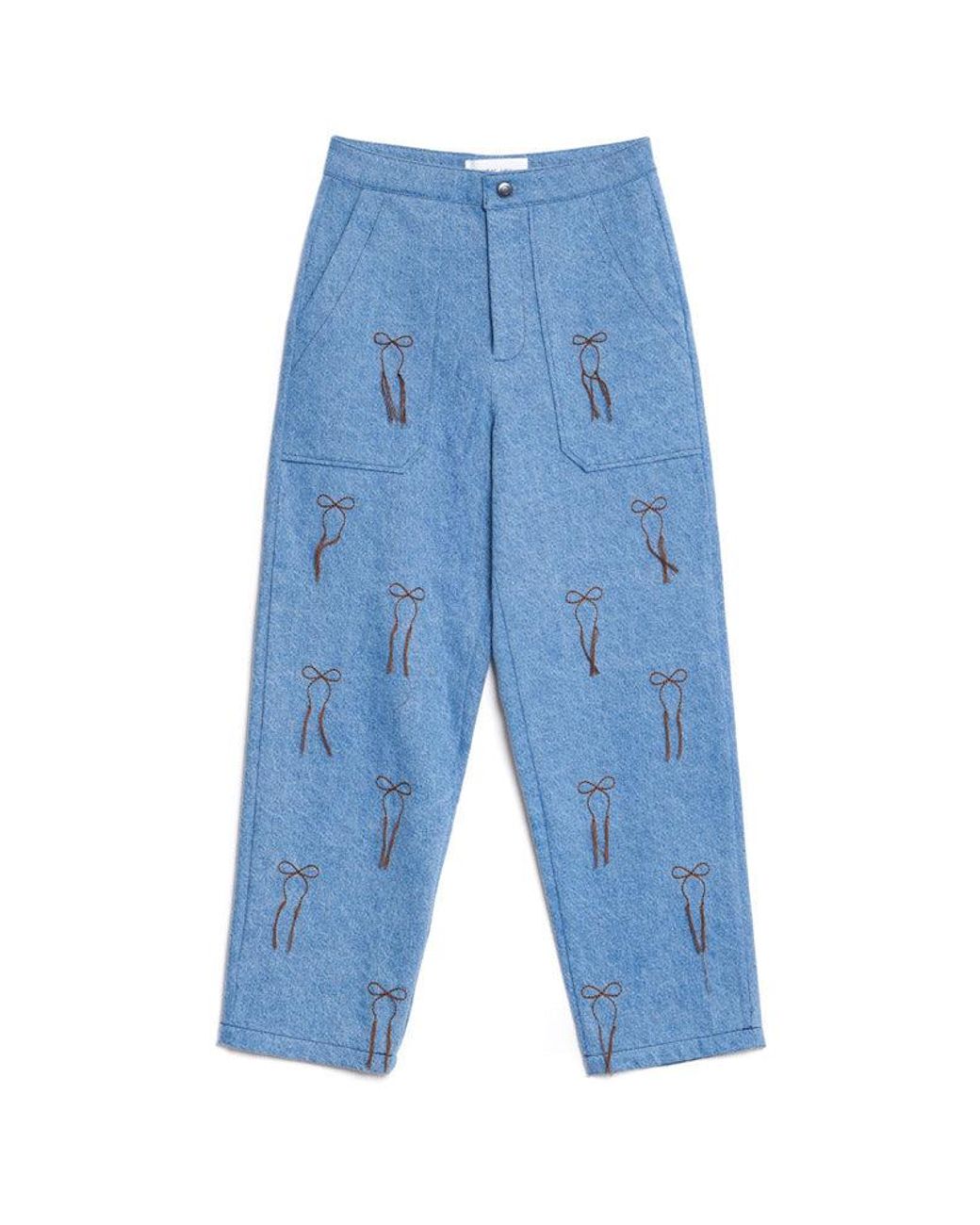 Sister Jane Blue Honeycomb Denim Trousers