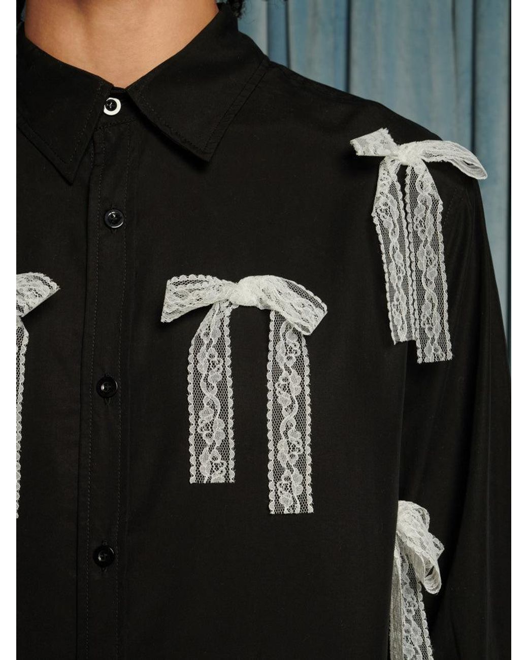 Sister Jane Gray Gibson Lace Bow Shirt