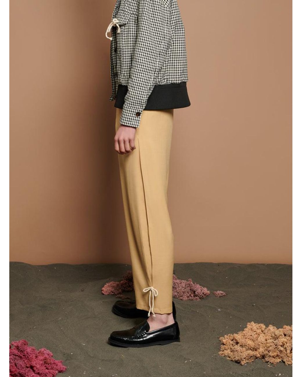 Sister Jane Natural Dash Pleat Trousers