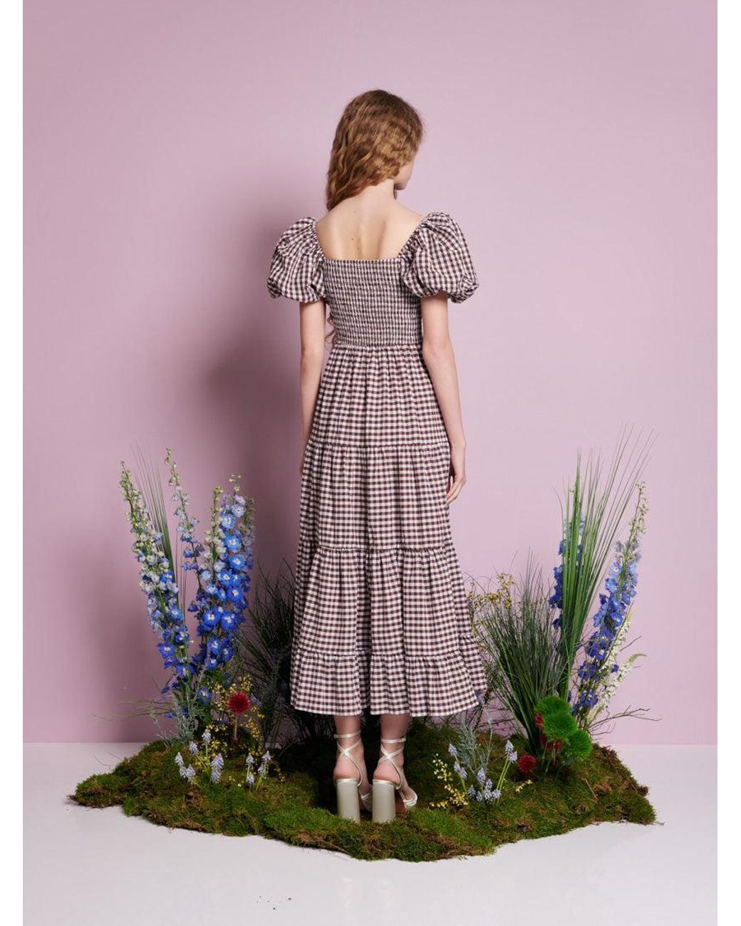 Sister Jane Pink Pollen Gingham Midi Dress