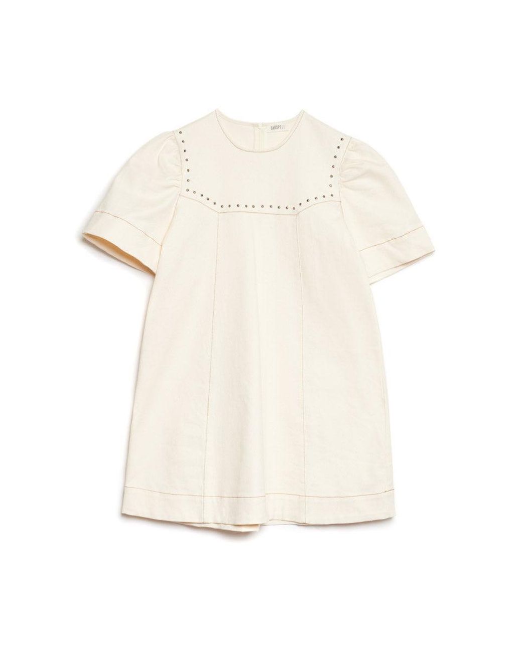 Sister Jane White Ghospell Quincey Drill Mini Dress