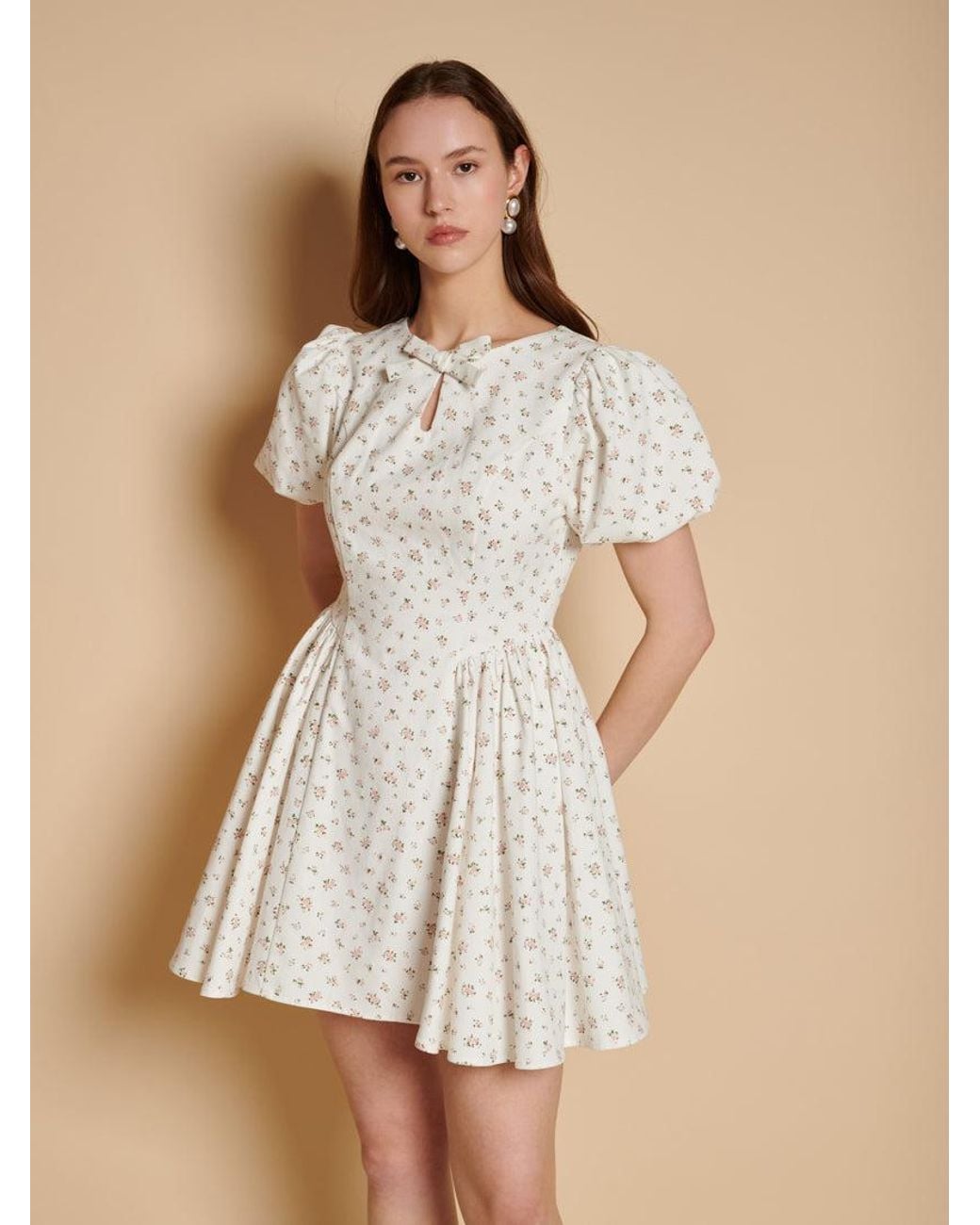 Sister Jane Natural Elin Ditsy Mini Dress